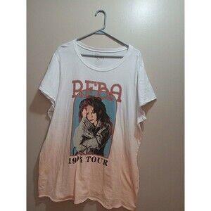 Torrid Reba 1994 Tour Pink Dip Dye T Shirt Size 2